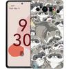 Luxury Phone Case For Google Pixel 10 9 8 9A 8A 7 7A 6 Pro XL 6A 5G Black Soft Back TPU Cover Raccoon