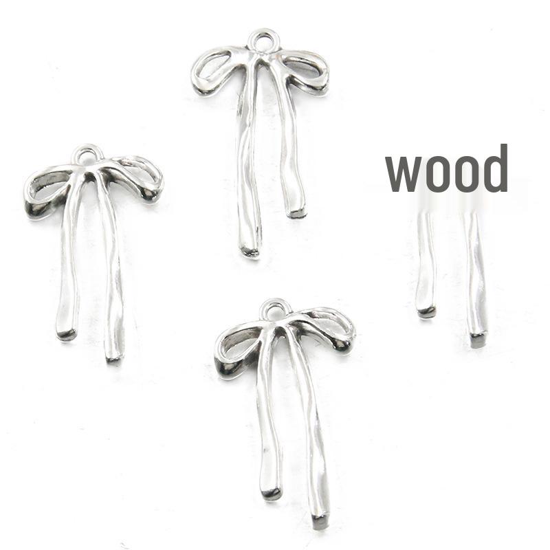 23 Styles Bowknot DIY Alloy Hollow Pendant Charm for Handmade Necklace & Bracelet