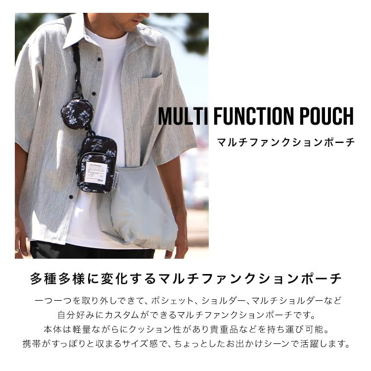 Kiu Multi-Function Pouch, Waterproof and Water-Repellent, Unisex Shoulder Bag, Eco Bag, Pouch, Lightweight, Compact, Travel, Stylish, Sierra K372-367