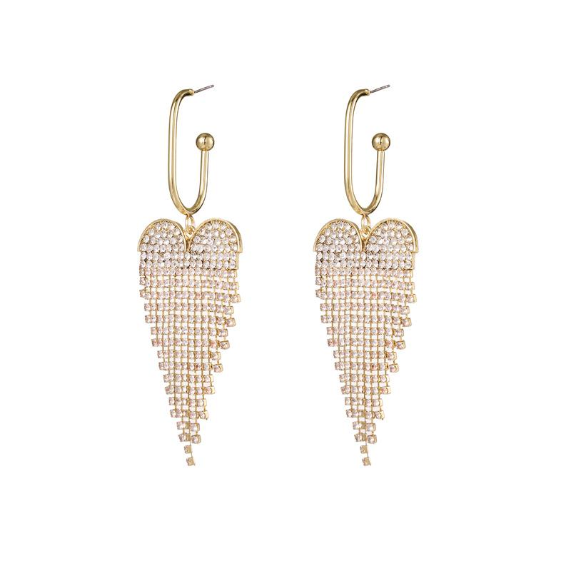 Brincos da Moda Exquisitos com Borla Longa: Elegante, Brilhante e Versátil para Mulheres