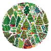55 New Cartoon Christmas Tree Graffiti Stickers Decorative Skateboard Mobile Phone Waterproof Stickers