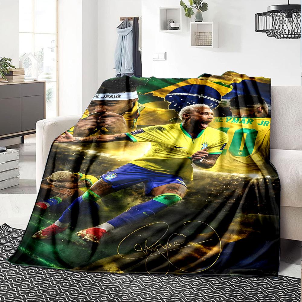 1pc Neymar8 Blanket, Gift, for Men and Women, Soft Blanket, Good for Sofa Bed Couch Travel, Lightweight Flannel Blanket