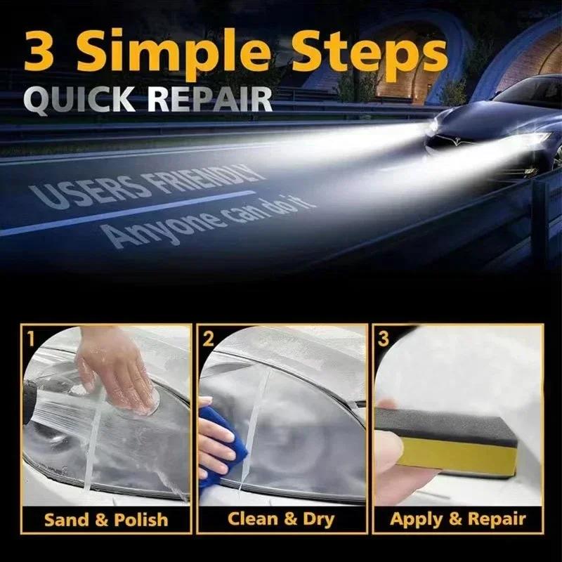 YC19 Auto Scheinwerfer Restaurierungs Poliersets Scheinwerfer Kratzerentferner Reparatur Reinigungspaste Entfernt Oxidation Scheinwerfer Poli