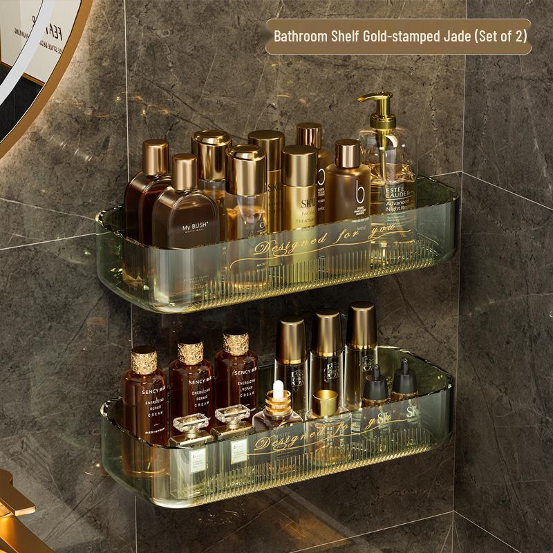 Wall-Mounted Bathroom Corner Shelf: Punch-Free Triangle Rack for Toilet Storage