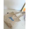 New letter printing bag women's large-capacity nylon shoulder bag casual versatile portable drawstring tote bag