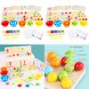 Wooden Multifunctional Arithmetic Clip Bead Learning Board Kid Puzzle Toy Set For Early Learning