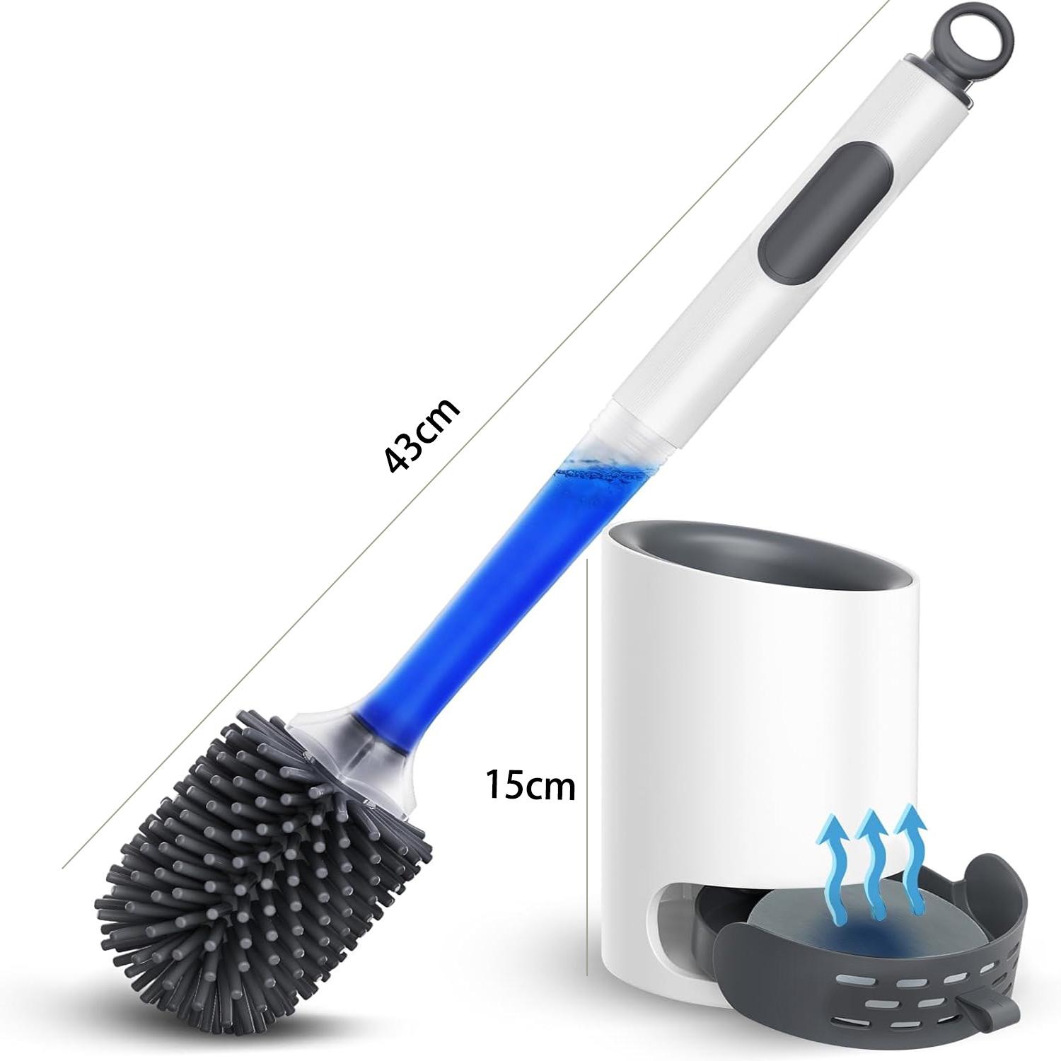 

Набор держателей для ершика для унитаза: Силиконовый ершик для унитаза с многоразовой ручкой, дозатор, скребок для ванной комнаты, очиститель для автофургона, ершик для унитаза белый