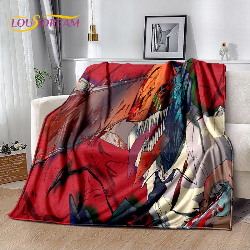 Anime Chainsaw Man Denji Cartoon Soft Plush Blanket,Flannel Blanket Throw Blanket for Living Room Bedroom Bed Sofa Picnic Cover