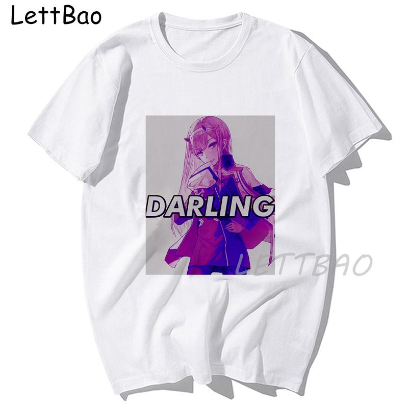 Darling In The Franxx Anime Vintage Tees Funny T Shirt Zero Two Hentai O Neck