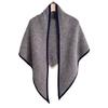 Korean Vintage Knit Solid Thick Triangle Scarf For Women Winter Warm Versatile Shawl