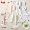 MaoRen Women's High-Waist Tummy Control Cotton Briefs (4-Pack)