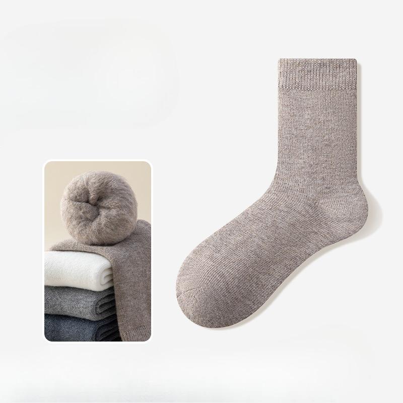 Wool Socks - Men's Thick and Warm Padded Mid-calf Socks for Autumn and Winter. Men's Woolen Socks. Long Winter Sleepers.