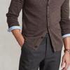 Polo Ralph Lauren Buttoned Wool Knit Sweater Men Sweater Brown MNPOSWE16820776-200