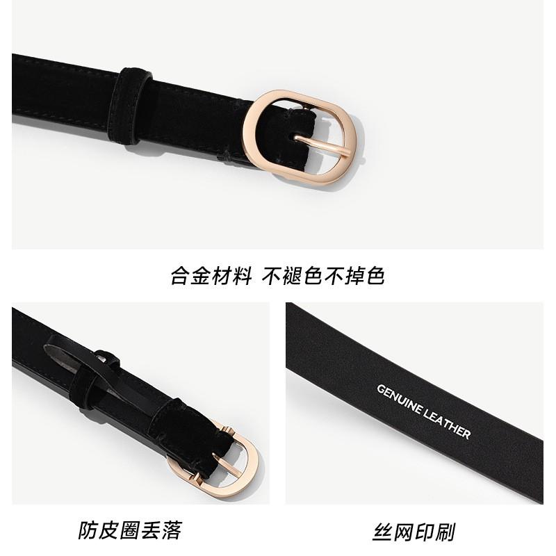Womens Suede Leather Belt With Pin Buckle Casual Slim Waistband Jeans Dressy Outfits