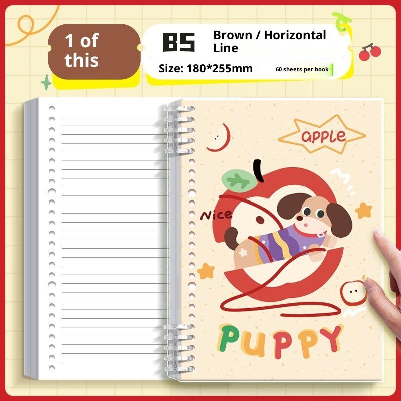 American Apple Loose-leaf Book High Value Coil Student Cute Girl Notebook Diary Stationery