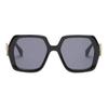 Logo Acetate Square Sunglasses Women Sunglasses Black FOL091V1P