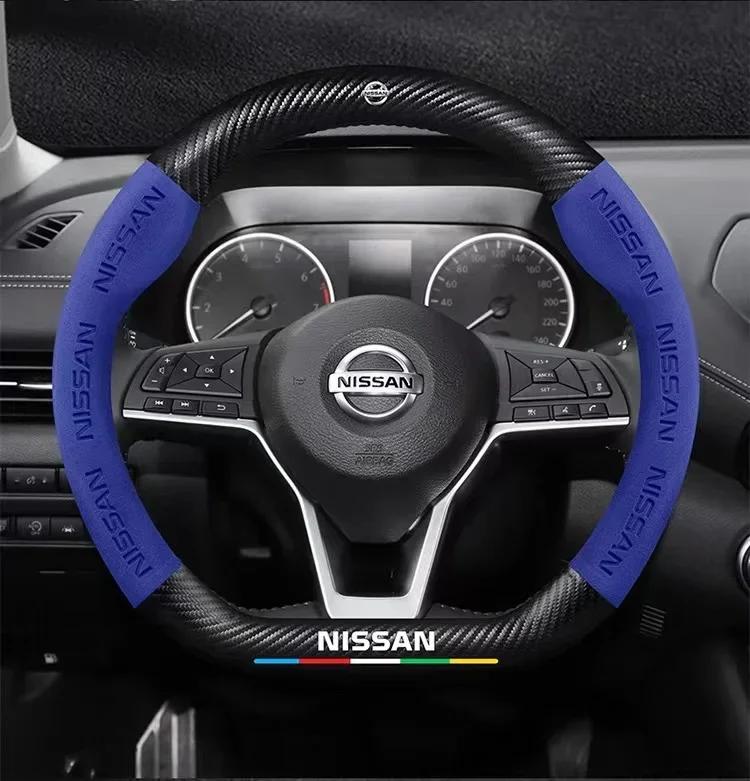 Car Steering Wheel Cover Nissan Qashqai Juke X-Trail Patrol Note Leaf Altima Maxima Micra Murano Rogue Pulsar Sentra Teana Tiida