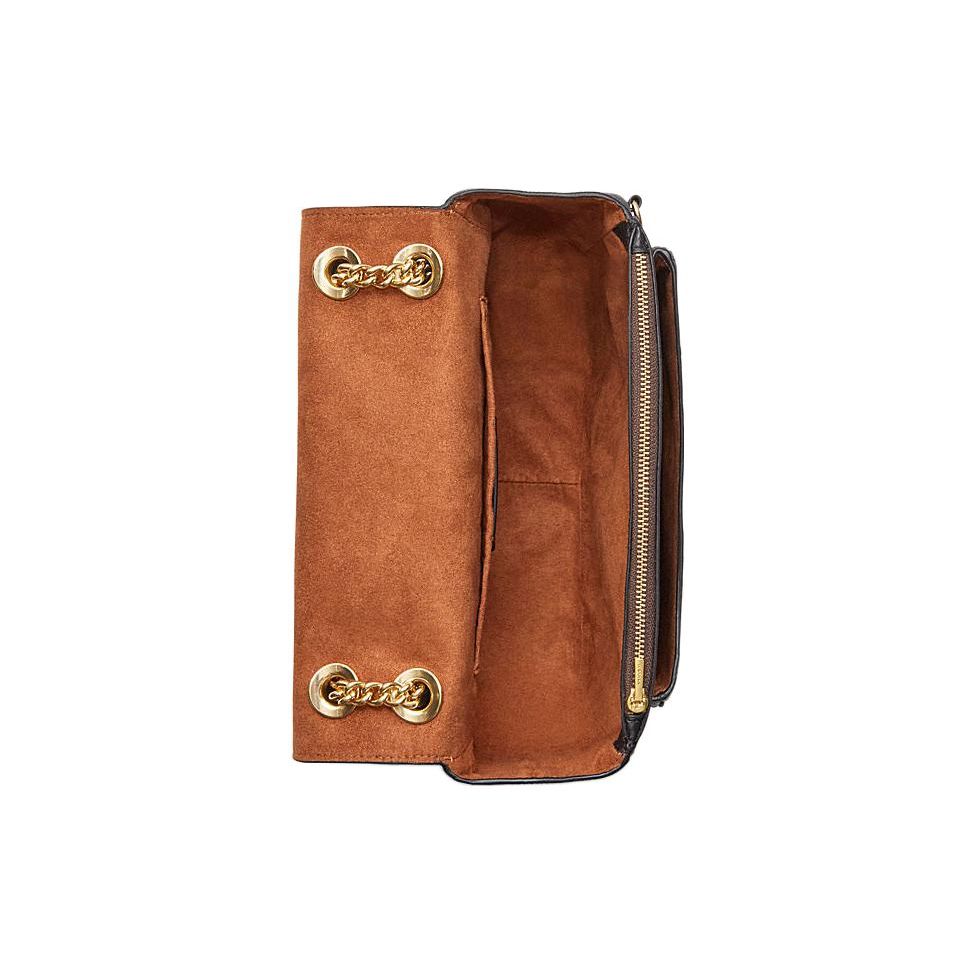 Coach Klare 25 Klassisches Logo Monogramm Print Klappenverschluss Handtasche Damenhandtasche Dunkelbraun CC878-IMAA8