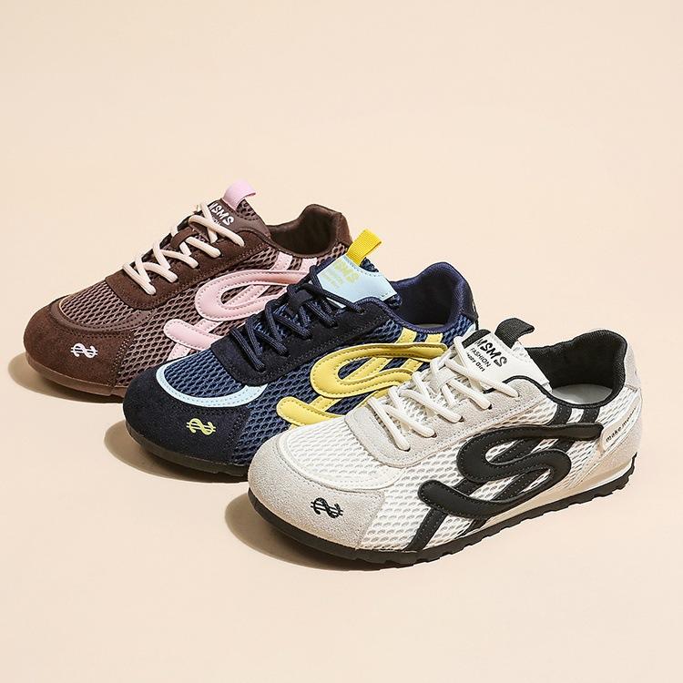 2025 autumn new thick-soled Forrest Gump shoes women's black popular mesh sports jogging shoes casual moral training dad shoes