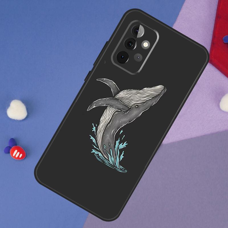 Whale Fish Wave Sea Case For Samsung Galaxy A52 A53 A33 A13 A34 A54 A14 A35 A55 A15 A56 A36 A26 A16 A06 A22 A32