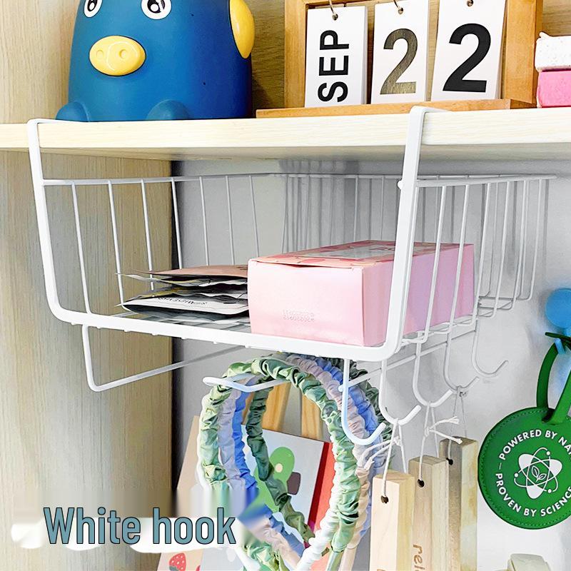 Under-Shelf Hanging Basket for Dorms, Home, Kitchen, and Wardrobe Storage