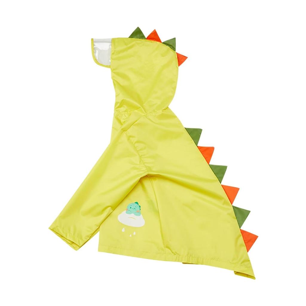 Rain Rain Rain For Comes with Storage Dinosaur Yellow Raincoat, Poncho, Kids, Gear, Cute, Goods, Girls, Boys, Children, Waterproof, Kindergarten,