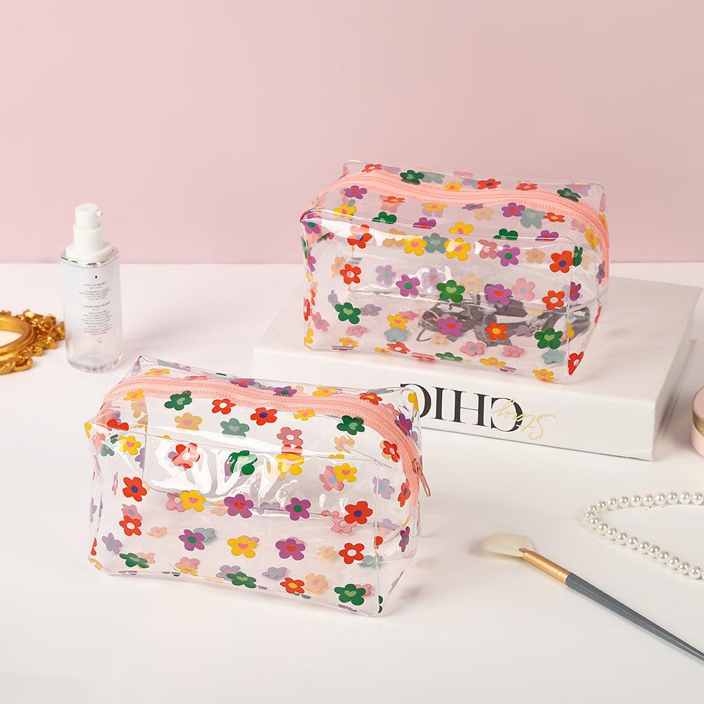 

PVC Clear Travel Toiletry Bag Waterproof Zipper Pouch Makeup Organizer Portable Storage Case for Bathroom Accessories and Cosmetics One Size білий