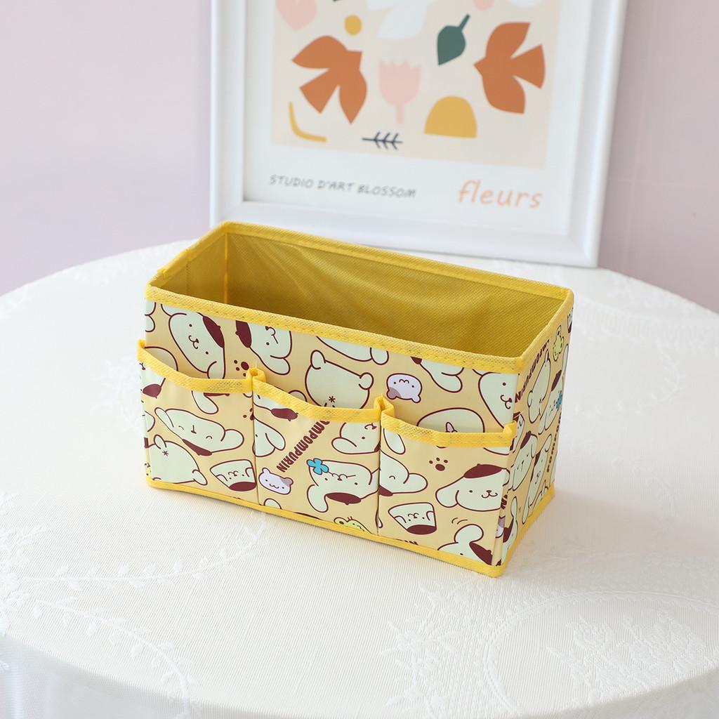 Hello Kitty Kuromi Cinnamoroll Melody Party Theme Foldable Multi Pocket Storage Box For Bedroom Or Desk Storage