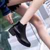 Autumn and Winter New Martin Boots Thick Heel Short Boots Black Cotton Bare Boots