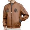 Fattened plus size men's leather jacket autumn and winter middle-aged and young business leisure versatile trench coat leather jacket