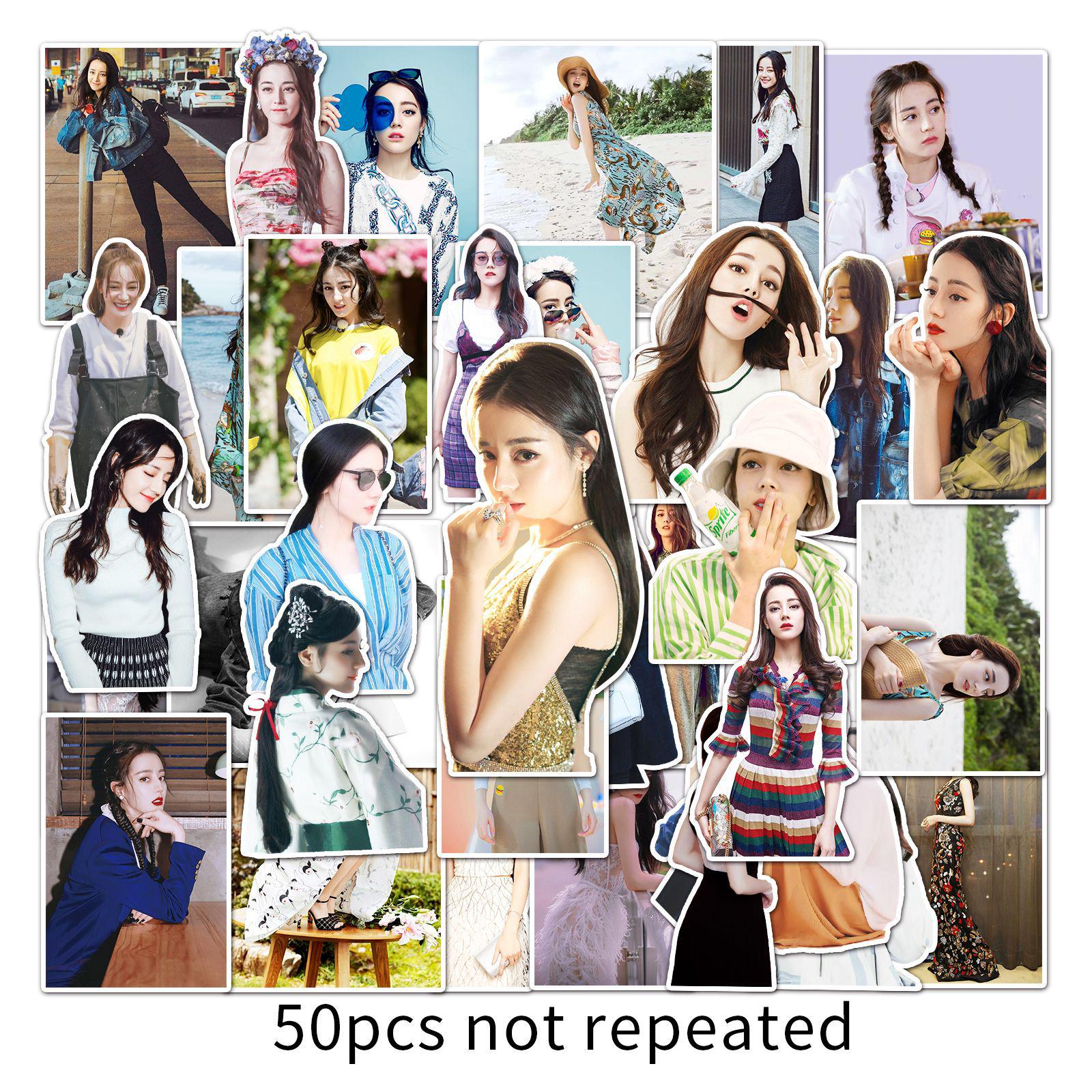 50 Dilireba Graffiti Personality Star Stickers for DIY Scooters and Luggage