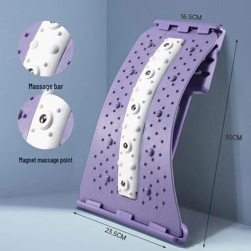 Lumbar Support: Back Corrector & Yoga Stretcher Mat with Waist Massager