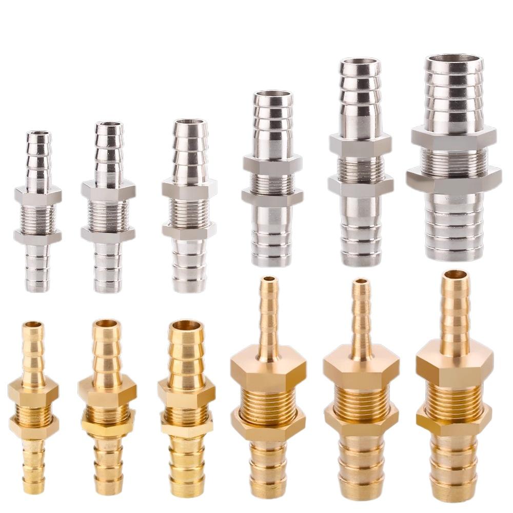 10 12 13 14 16 19 25 mm Schlauchtülle Messing Vernickeltes Messing Schottenverschraubung Rohrverschraubung Verbinder