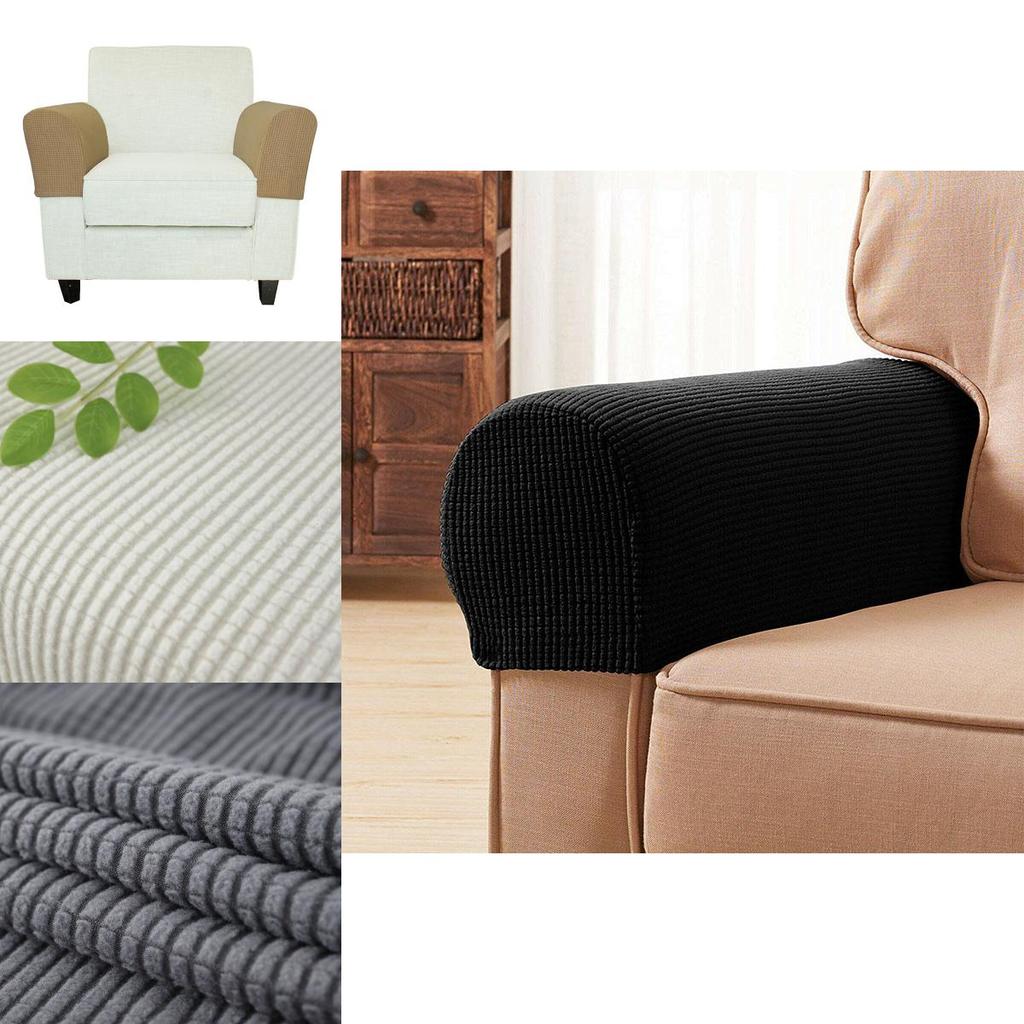2pcs Covers Armrest Stretch Set Chair Sofa Arm Protectors Couch Removable Cover