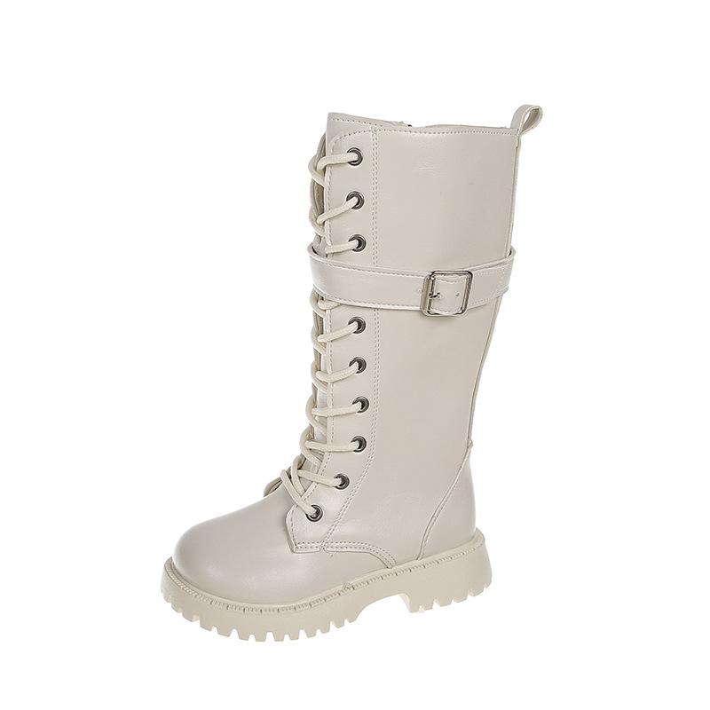 Child Girls Boot Korean Edition British Style Girl Tall Boot Child Girl Shoe Princess Cute Boots
