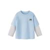 Minibala Boy's Faux Two-Piece Long Sleeve T-Shirt