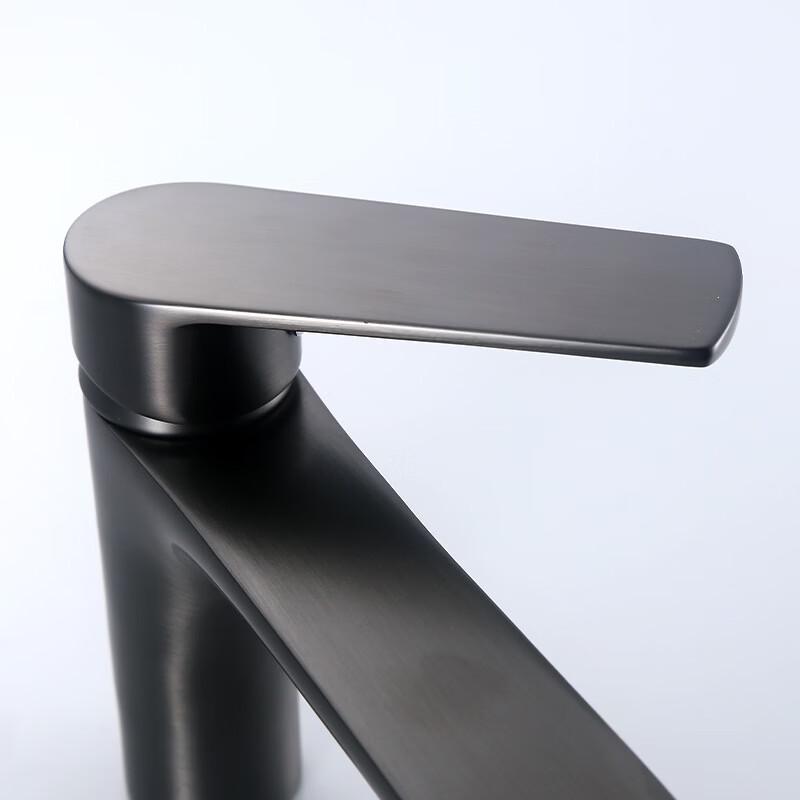 TLXT Gunmetal Grey Brass Basin Mixer Faucet