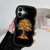 World Life Tree Mobile Phone Case for iPhone 17 16 15 14 13 12 11 Air Pro Max Plus Wavy Edge TPU Colorful Cover Luxury Cover