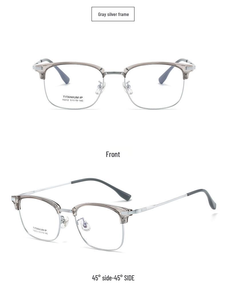 2024 Stylish Business Eyewear: TR Titanium Frame Glasses with Fade-Resistant Vacuum Electroplating - Model 15012