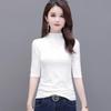 Modal Mid-Sleeve Women's Shirt - 2025 Spring/Summer Style, Five-Seven Sleeve Top, Casual T-Shirt.
