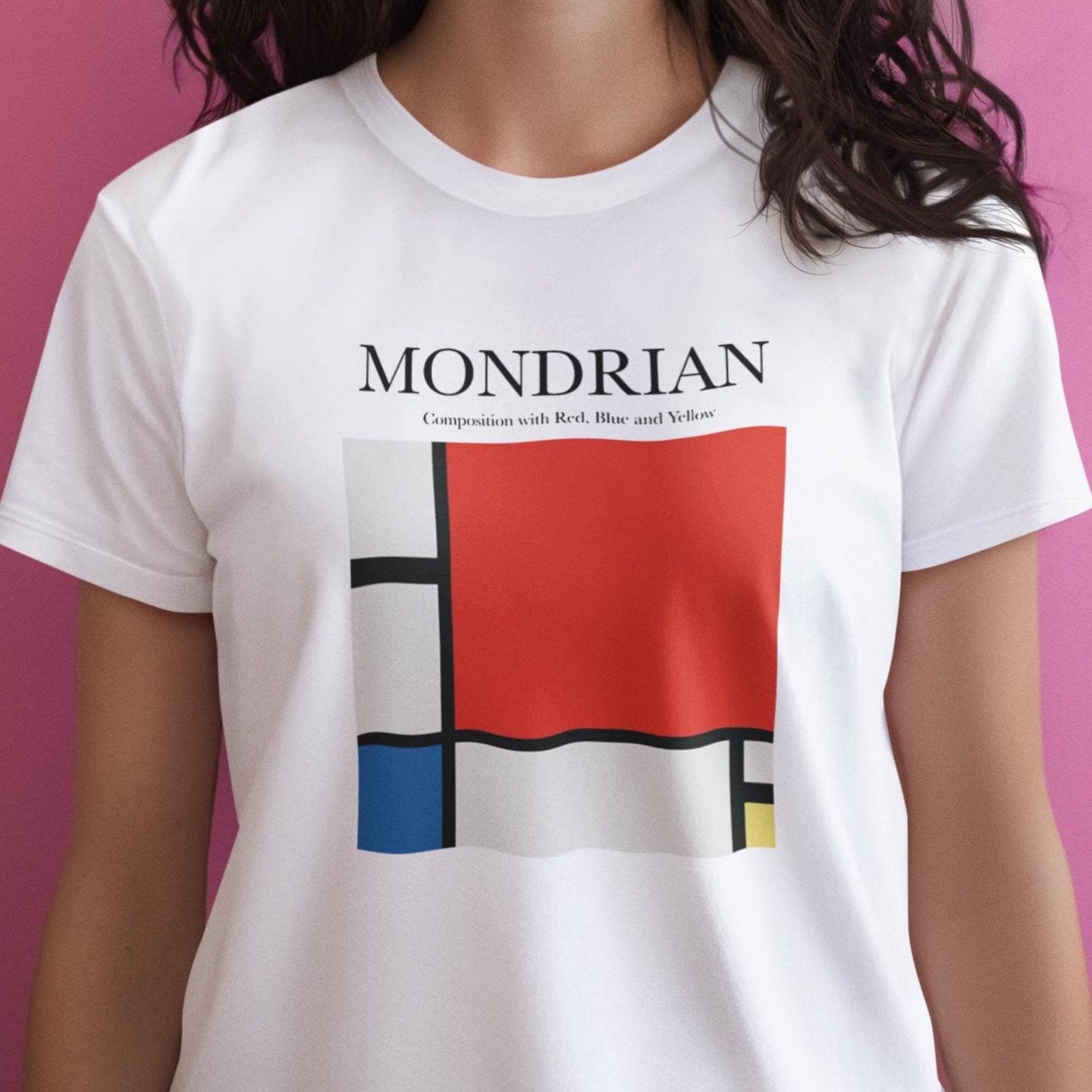 Mondrian T-Shirt: Composition II, Modern Art Tee, 100% Cotton M