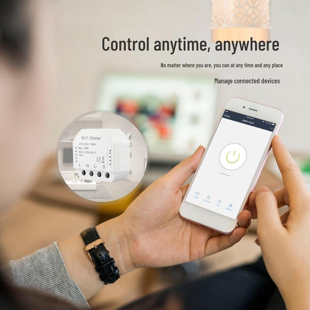 Graffiti Smart WiFi Dimmer Switch with Timer & Independent Control, Compatible with Alexa & Google Home