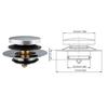 easy installs Bathtub Drain Replacement Trim set  Finish Bathtub Drain Assembly with Toe Tap Stoppers for Household