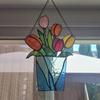 Flower Stained Window Hangings Stunning Handicrafts Flower Suncatcher Flower Lovers Thanksgiving Gifts For Window Decor