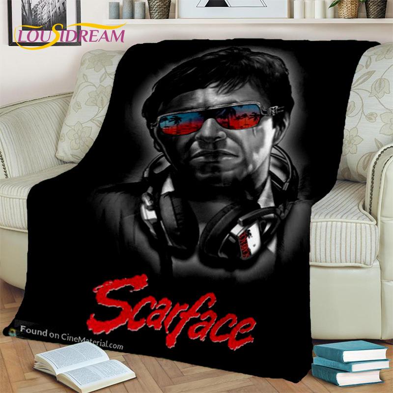 Scarface 3D Classics Movie Tony HD Blanket,Soft Throw Blanket for Home Bedroom Bed Sofa Picnic Travel Office Cover Blanket Kids