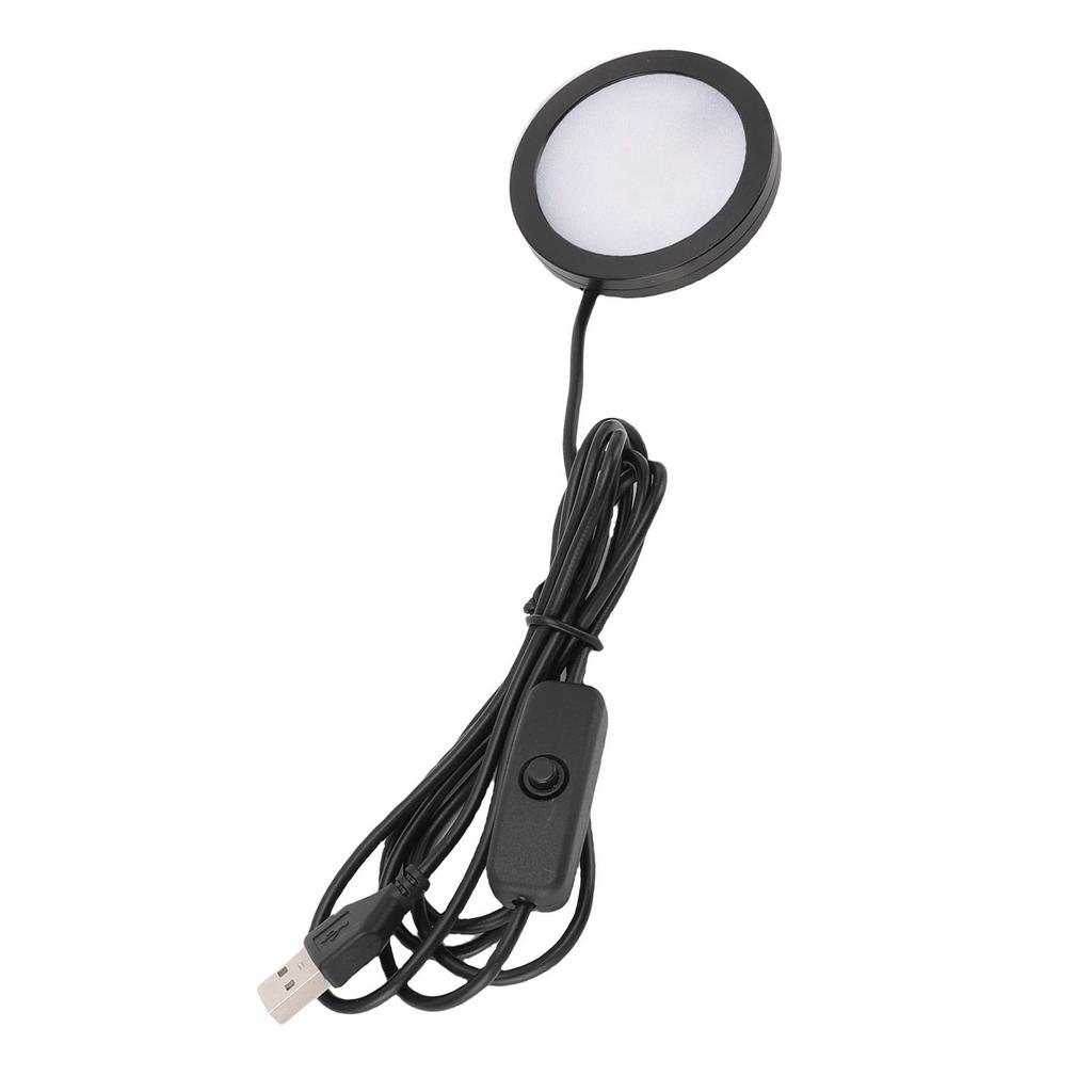LED Rundleuchte Ultraflaches Aluminiumgehäuse Unterbauleuchte mit 1,5 m Kabel für Decke Schlafzimmer Küche USB-Stecker 5V