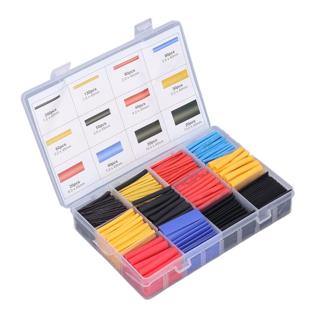 780 Pcs/Sets Insulated Heat Shrink Tube 2: 1 Waterproof Heat Shrinkable Tubes Kit for Wires