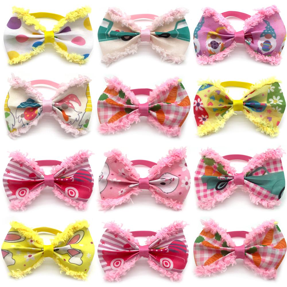 50/100pcs Easter Pet Puppy Dog Cat Bow Ties Bowties Adjustable Dog Grooming Bows Accessories Dog Ties Pet Products