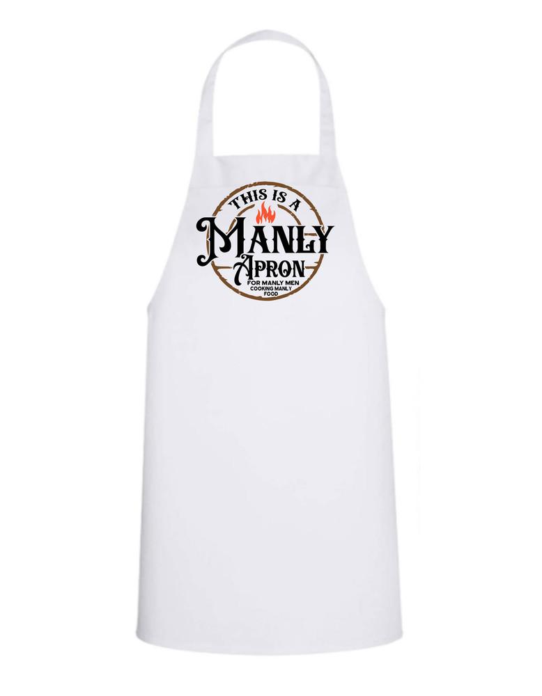 Manly Apron- White Apron with Color design Great Gift Unisex T-Shirt M