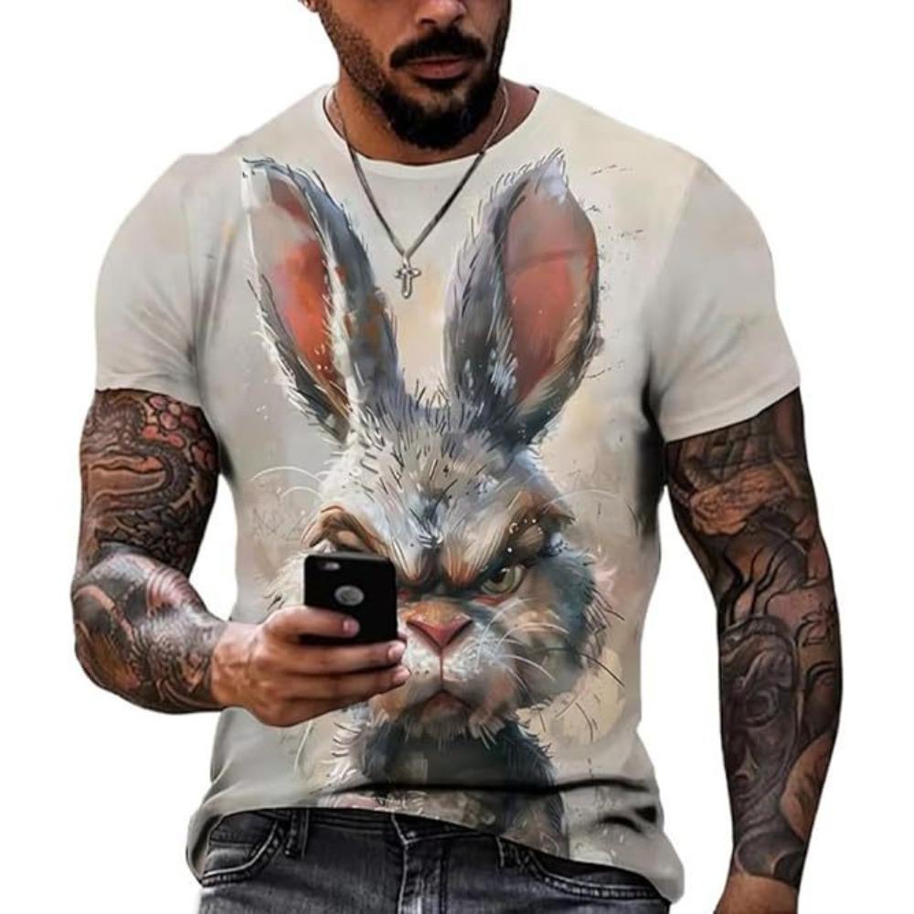 3D Digital Printing T-Shirt Teen Men's Short Sleeve Top Versatile Breathable